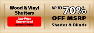 Wood and vinyl shutters coupon